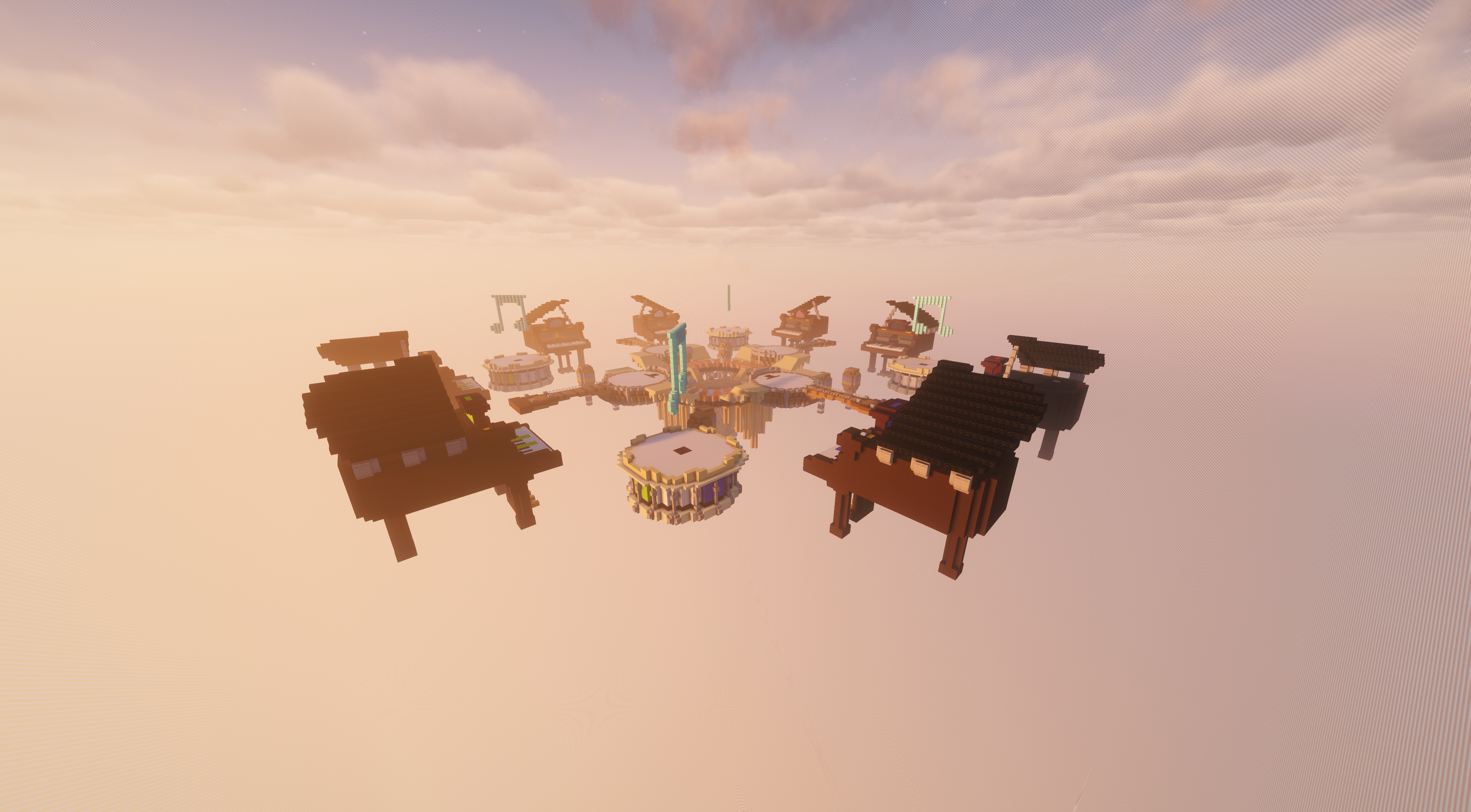 BedWars team battle on the SideProjectMC Minecraft server