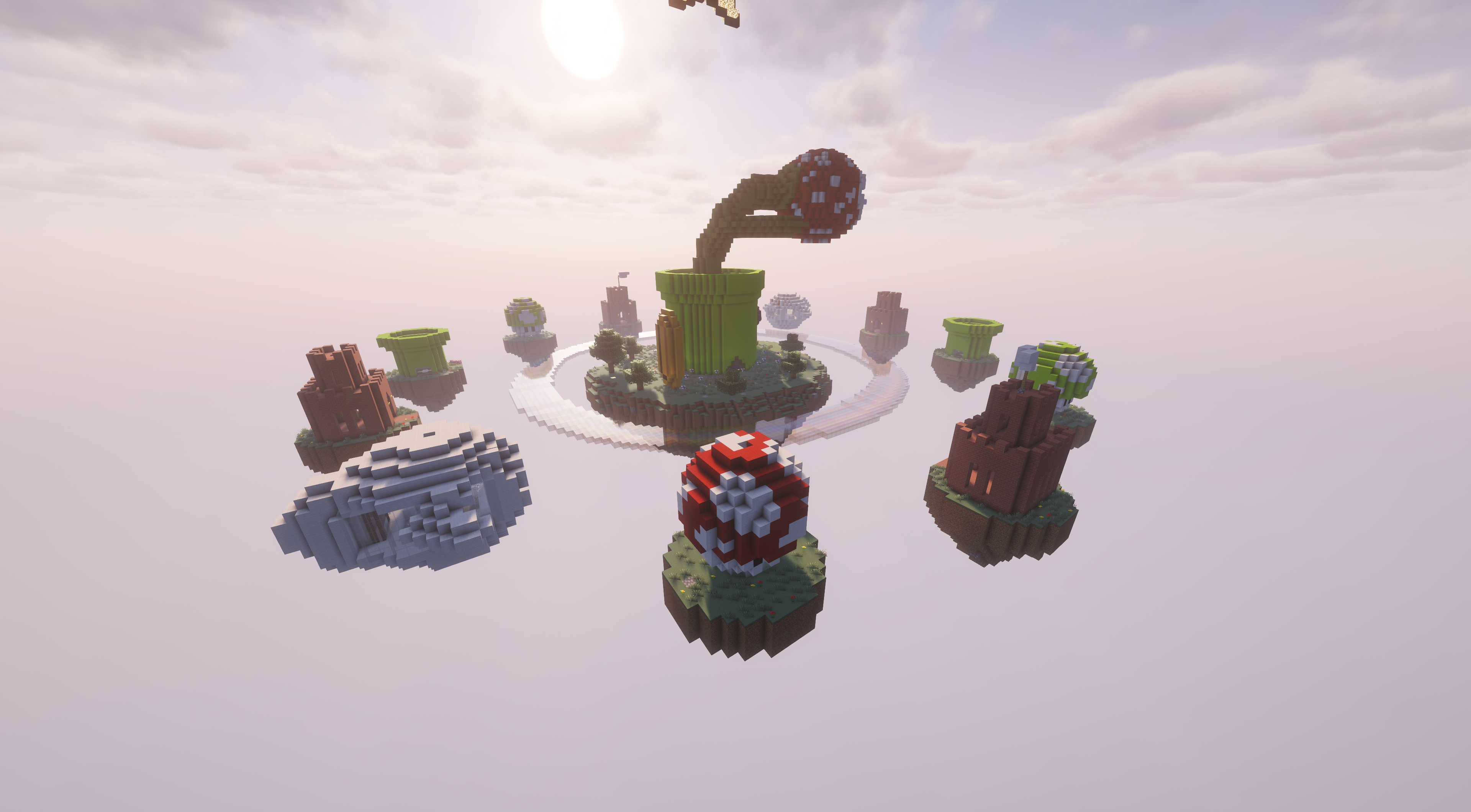 Floating island combat in SideProjectMC SkyWars