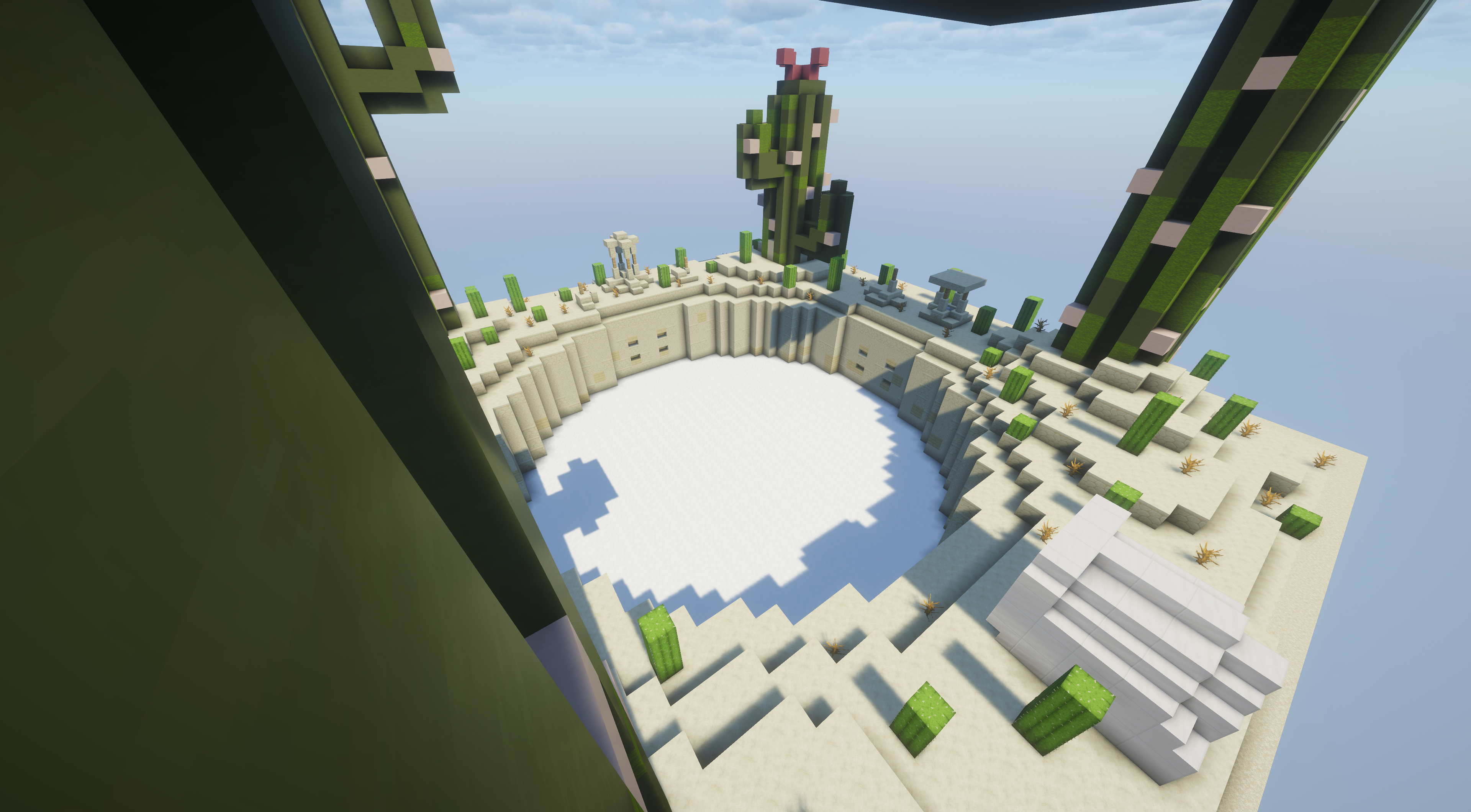 Minecraft Spleef arena gameplay on SideProjectMC